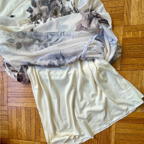 SHEIN Curve Tie Dye Plant Printed Off-Shoulder Ruffle Hip Hugging Dress Size 3X - Picture 11 of 12